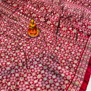 Ajrak Print Silk Saree