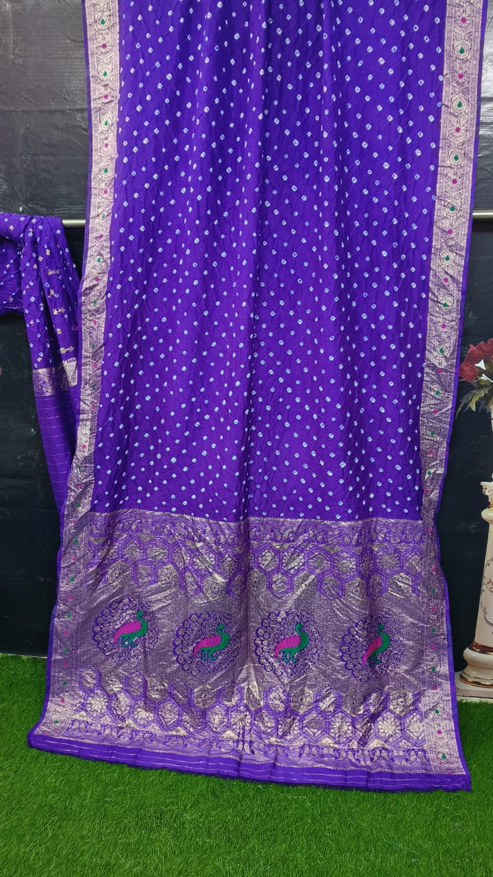 Modal Silk Bandhej Saree