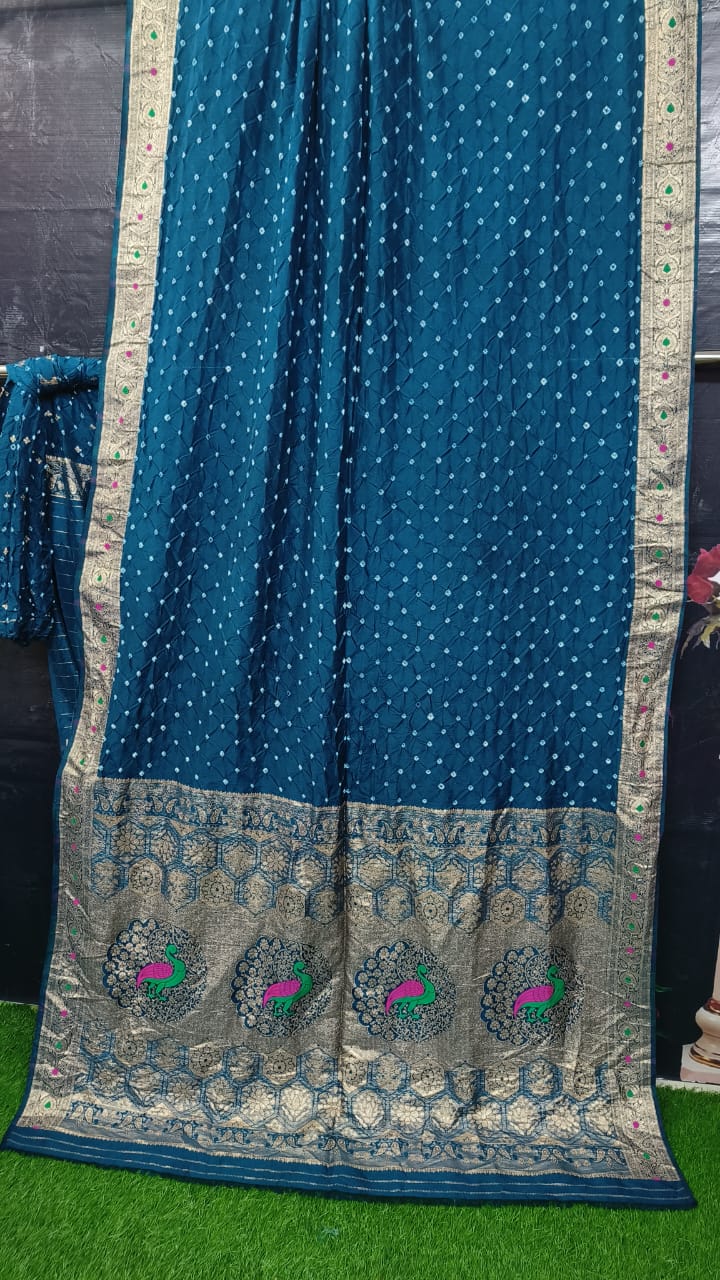 Modal Silk Bandhej Saree