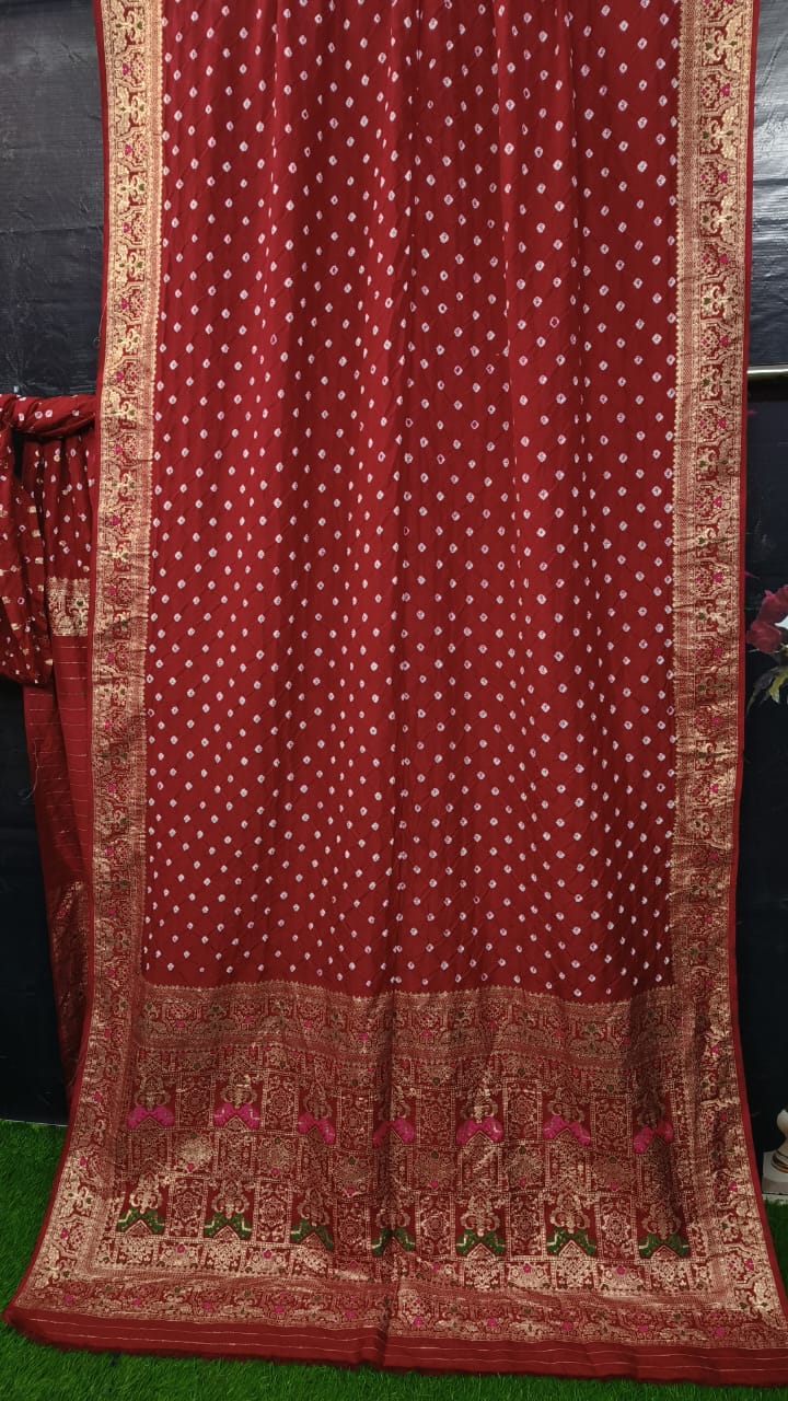 Modal Silk Bandhej Saree