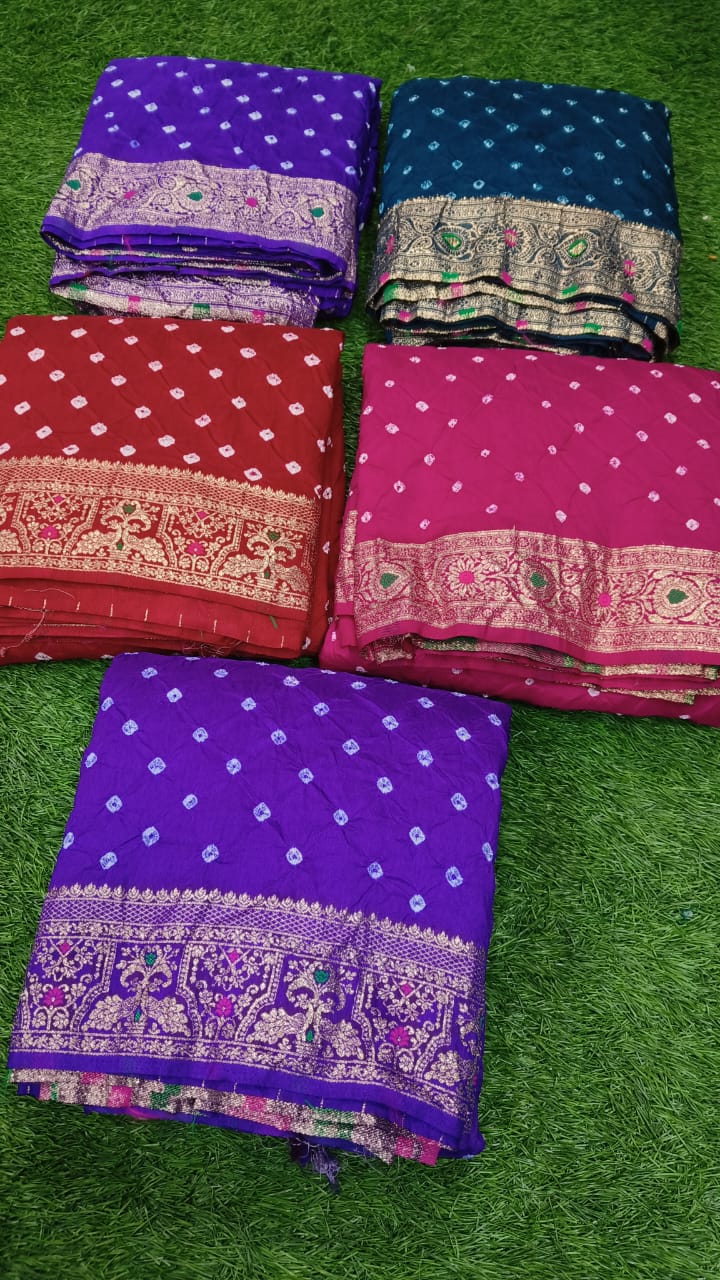 Modal Silk Bandhej Saree