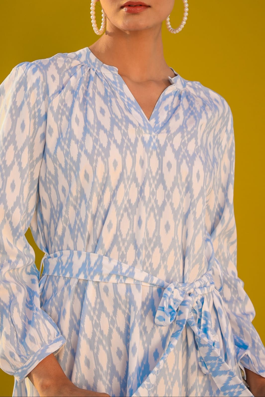 Ikat Blue Dress - Image 2