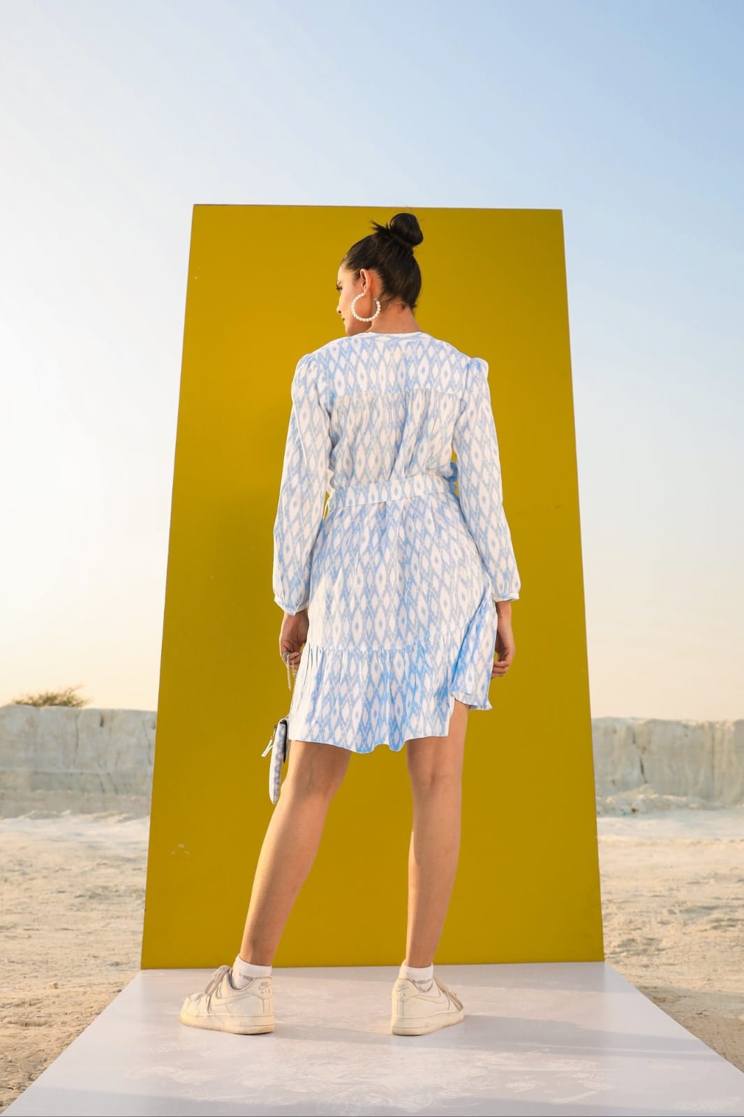 Ikat Blue Dress - Image 3